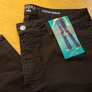 Riders By Lee Black Midrise Bootcut Stretch Jeans